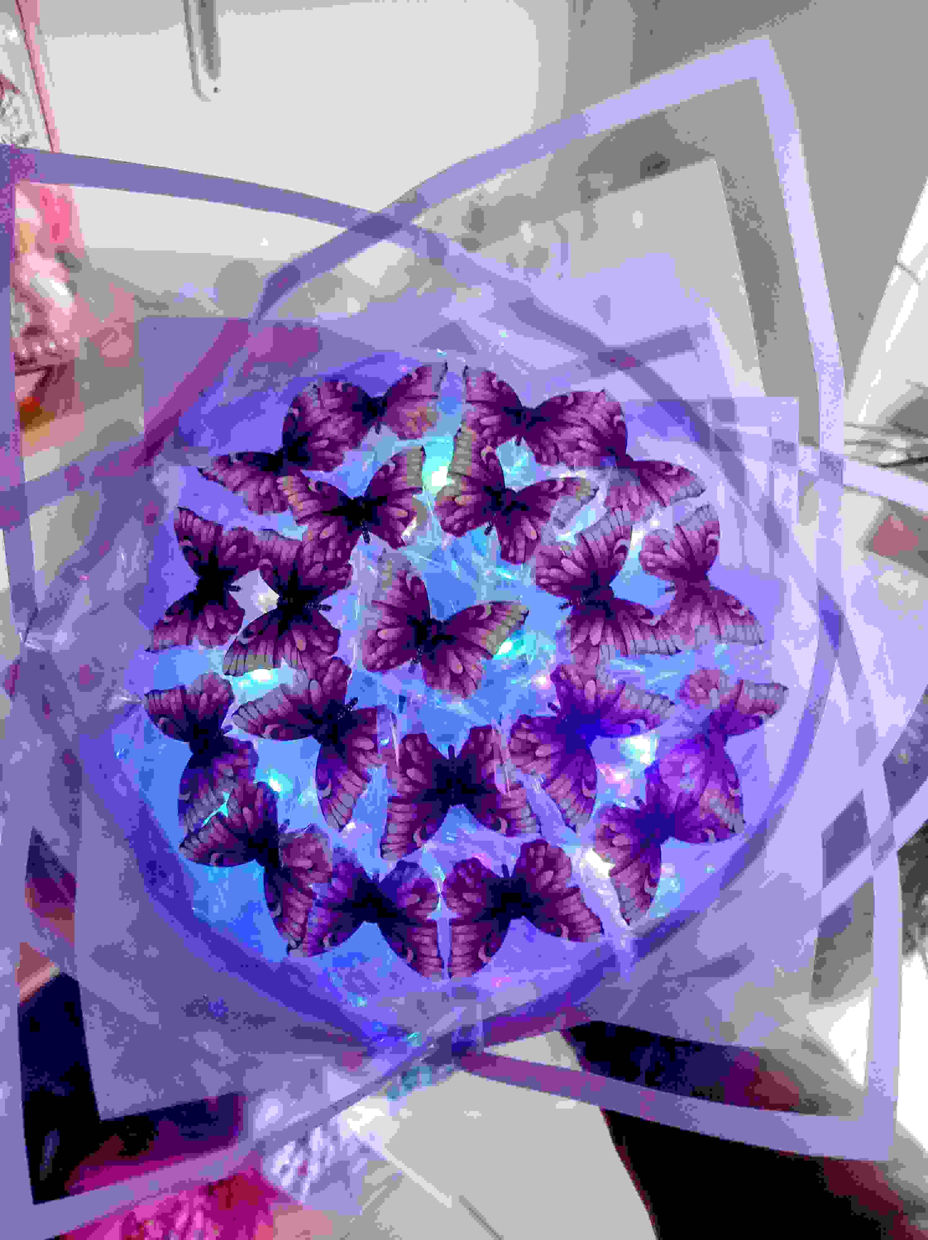 Led ışıklı kelebek buketi 