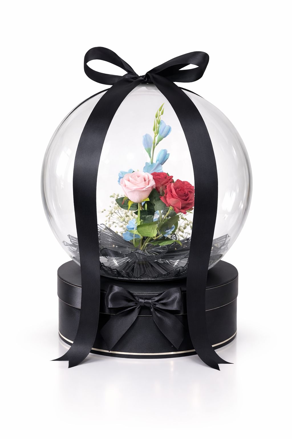 Işıklı balon çiçek demeti  - Görsel 2