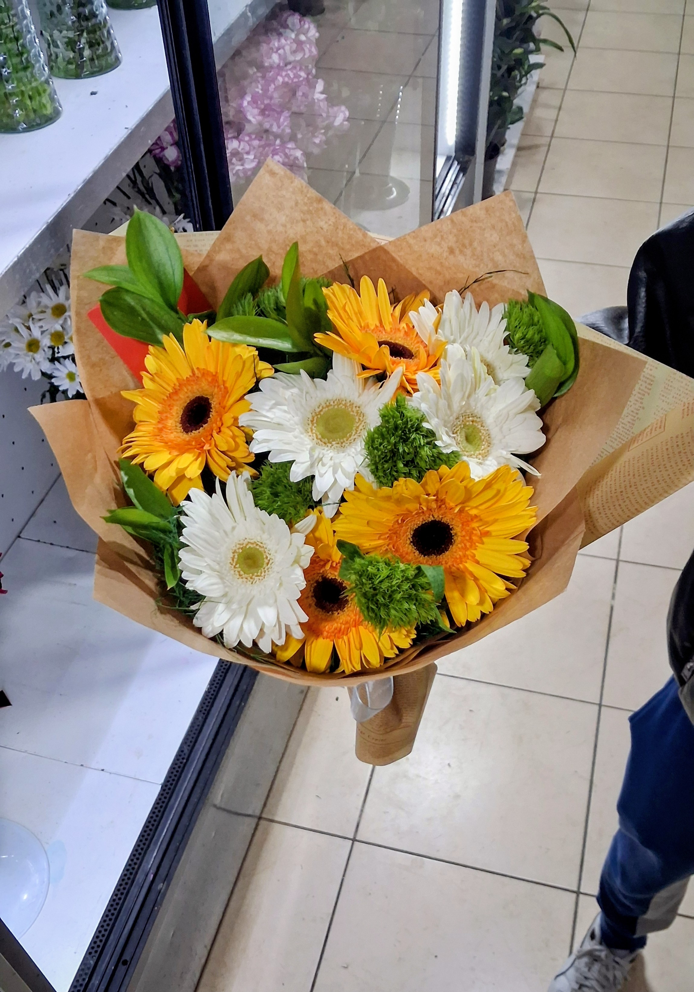 Kraft Kağıtta Gerbera Buketi - Görsel 2